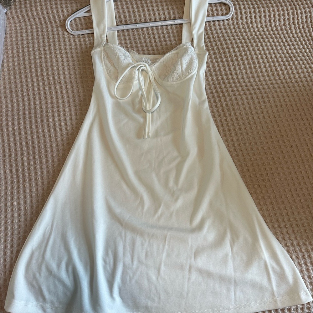 White slip dress
